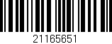 Código de barras (EAN, GTIN, SKU, ISBN): '21165651'