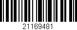 Código de barras (EAN, GTIN, SKU, ISBN): '21169481'