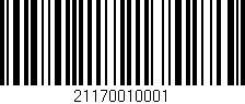 Código de barras (EAN, GTIN, SKU, ISBN): '21170010001'