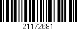 Código de barras (EAN, GTIN, SKU, ISBN): '21172681'