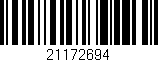 Código de barras (EAN, GTIN, SKU, ISBN): '21172694'