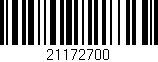 Código de barras (EAN, GTIN, SKU, ISBN): '21172700'