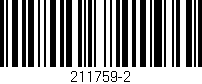 Código de barras (EAN, GTIN, SKU, ISBN): '211759-2'