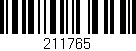 Código de barras (EAN, GTIN, SKU, ISBN): '211765'