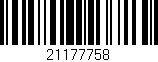 Código de barras (EAN, GTIN, SKU, ISBN): '21177758'