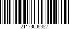 Código de barras (EAN, GTIN, SKU, ISBN): '21178009392'