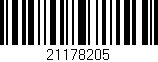 Código de barras (EAN, GTIN, SKU, ISBN): '21178205'