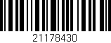 Código de barras (EAN, GTIN, SKU, ISBN): '21178430'