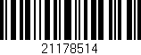 Código de barras (EAN, GTIN, SKU, ISBN): '21178514'