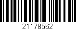 Código de barras (EAN, GTIN, SKU, ISBN): '21178562'