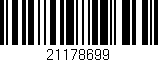 Código de barras (EAN, GTIN, SKU, ISBN): '21178699'