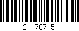 Código de barras (EAN, GTIN, SKU, ISBN): '21178715'