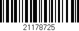 Código de barras (EAN, GTIN, SKU, ISBN): '21178725'