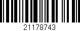Código de barras (EAN, GTIN, SKU, ISBN): '21178743'