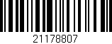 Código de barras (EAN, GTIN, SKU, ISBN): '21178807'