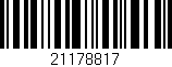 Código de barras (EAN, GTIN, SKU, ISBN): '21178817'
