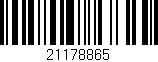 Código de barras (EAN, GTIN, SKU, ISBN): '21178865'