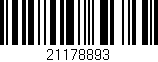 Código de barras (EAN, GTIN, SKU, ISBN): '21178893'