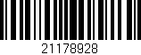 Código de barras (EAN, GTIN, SKU, ISBN): '21178928'