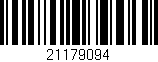 Código de barras (EAN, GTIN, SKU, ISBN): '21179094'