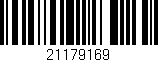 Código de barras (EAN, GTIN, SKU, ISBN): '21179169'