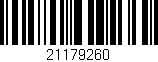 Código de barras (EAN, GTIN, SKU, ISBN): '21179260'