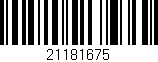 Código de barras (EAN, GTIN, SKU, ISBN): '21181675'