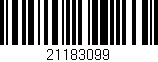 Código de barras (EAN, GTIN, SKU, ISBN): '21183099'