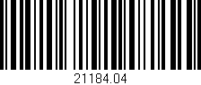 Código de barras (EAN, GTIN, SKU, ISBN): '21184.04'