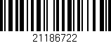 Código de barras (EAN, GTIN, SKU, ISBN): '21186722'