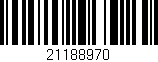 Código de barras (EAN, GTIN, SKU, ISBN): '21188970'