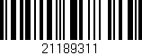 Código de barras (EAN, GTIN, SKU, ISBN): '21189311'