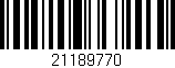 Código de barras (EAN, GTIN, SKU, ISBN): '21189770'