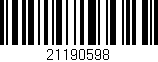 Código de barras (EAN, GTIN, SKU, ISBN): '21190598'