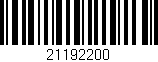 Código de barras (EAN, GTIN, SKU, ISBN): '21192200'