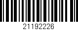 Código de barras (EAN, GTIN, SKU, ISBN): '21192226'