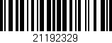 Código de barras (EAN, GTIN, SKU, ISBN): '21192329'