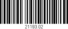 Código de barras (EAN, GTIN, SKU, ISBN): '21193.02'