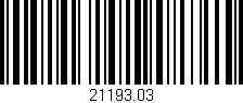 Código de barras (EAN, GTIN, SKU, ISBN): '21193.03'