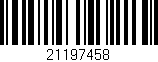 Código de barras (EAN, GTIN, SKU, ISBN): '21197458'