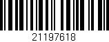 Código de barras (EAN, GTIN, SKU, ISBN): '21197618'