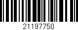 Código de barras (EAN, GTIN, SKU, ISBN): '21197750'