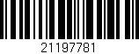 Código de barras (EAN, GTIN, SKU, ISBN): '21197781'
