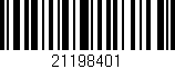 Código de barras (EAN, GTIN, SKU, ISBN): '21198401'