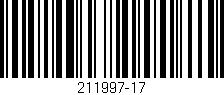 Código de barras (EAN, GTIN, SKU, ISBN): '211997-17'