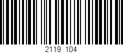 Código de barras (EAN, GTIN, SKU, ISBN): '2119/104'