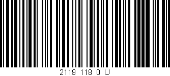 Código de barras (EAN, GTIN, SKU, ISBN): '2119_118_0_U'