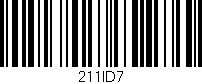 Código de barras (EAN, GTIN, SKU, ISBN): '211ID7'