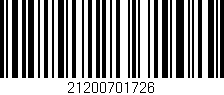 Código de barras (EAN, GTIN, SKU, ISBN): '21200701726'
