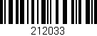 Código de barras (EAN, GTIN, SKU, ISBN): '212033'